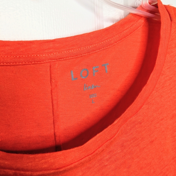 ⭐BOGO SALE⭐ LOFT orange linen top - Picture 2 of 2